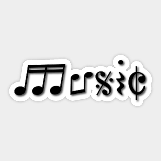 Music Text Design Art Sticker by WarriorWoman